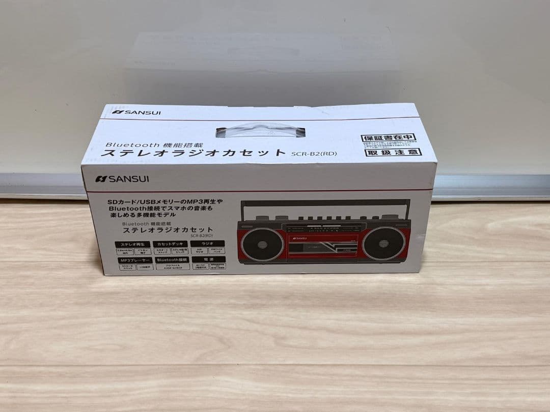 SANSUI SCR-B2(RD) ステレオラジオカセット 新品 Amazon.co.jp: SANSUI Bluetooth搭載ラジカセ【USB/SDカードMP3再生