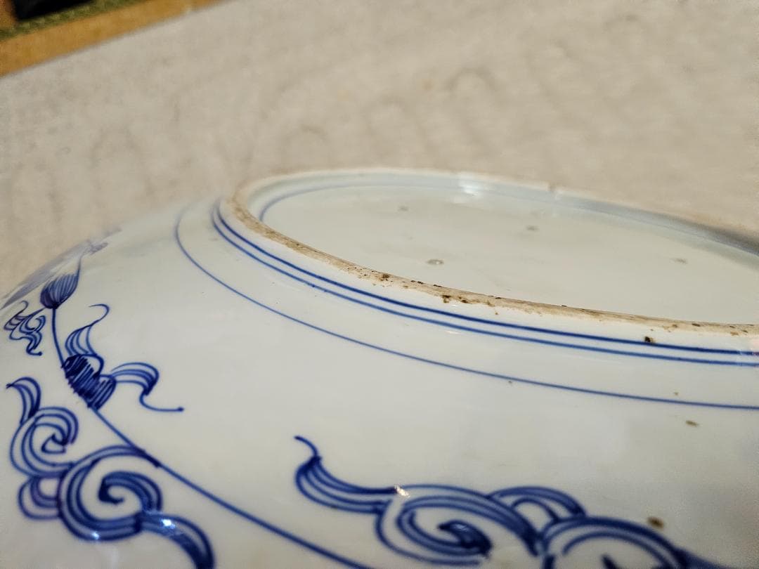 文明開化 明治伊万里 大皿(約46cm) 淀川を京に登る蒸気船の図 - メルカリ