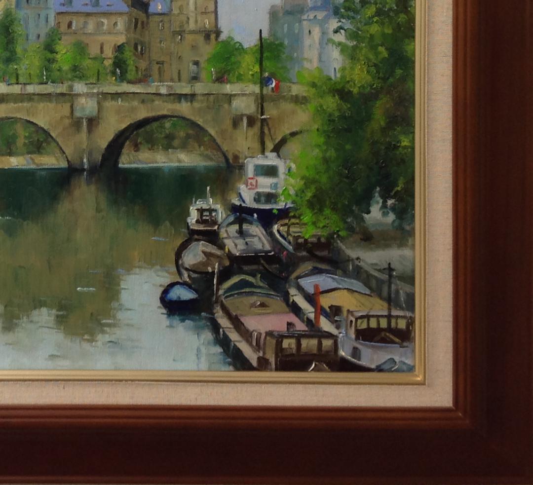 絵画 梅沢民雄 肉筆油絵 風景画 水辺 パリ セーヌ河 - メルカリ