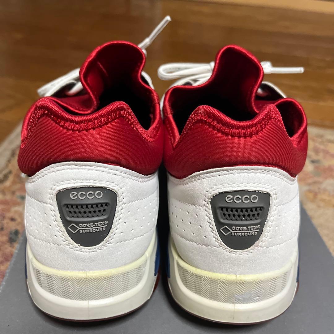ECCO エコー　ゴルフシューズ ホワイト/レッド　25.5cm