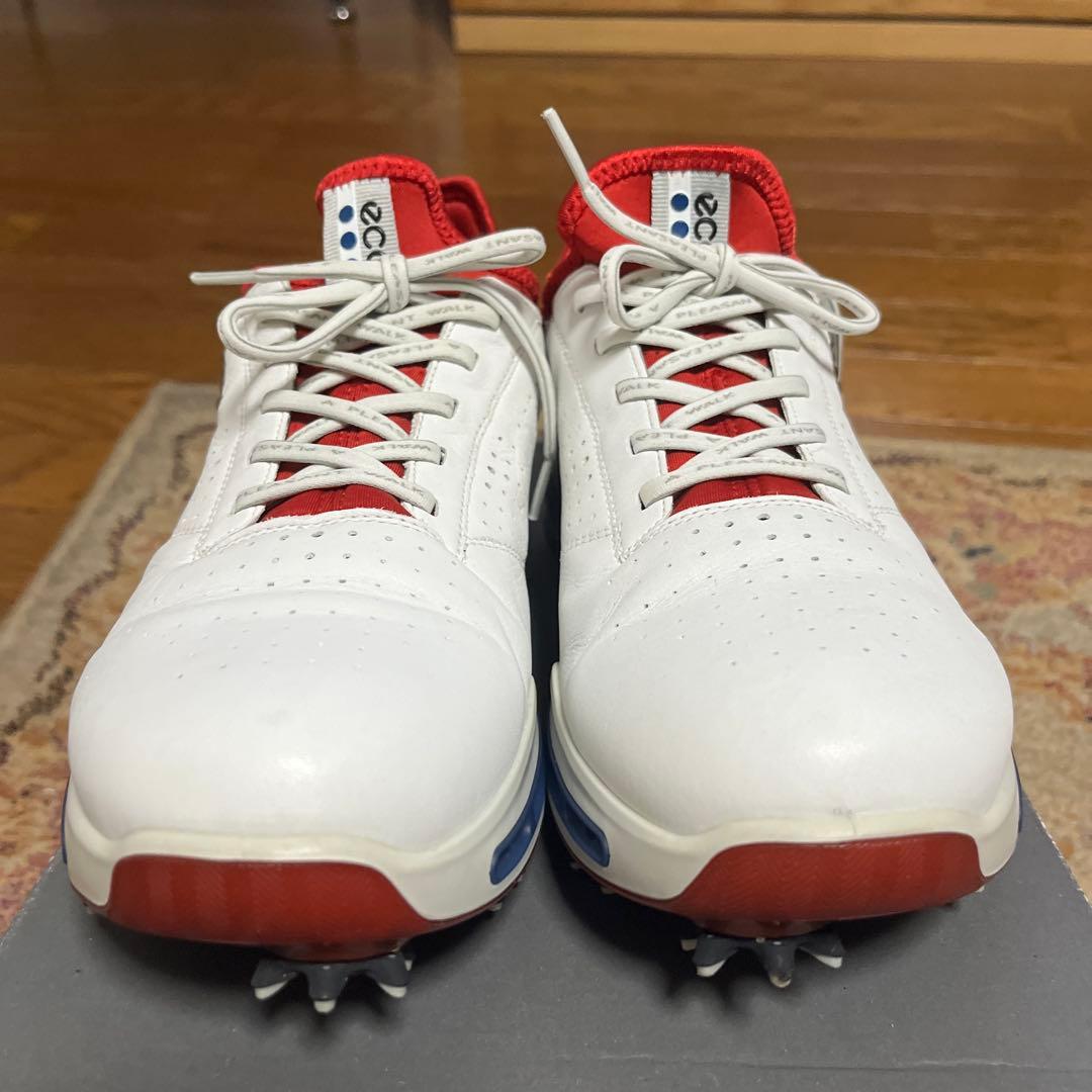 ECCO エコー　ゴルフシューズ ホワイト/レッド　25.5cm