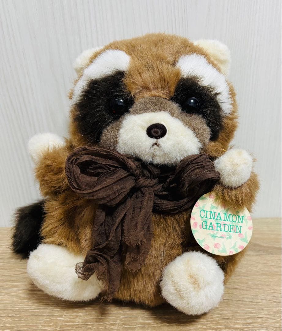 昭和レトロ ナカジマ アライグマ Heart &Heart ぬいぐるみ 当時物