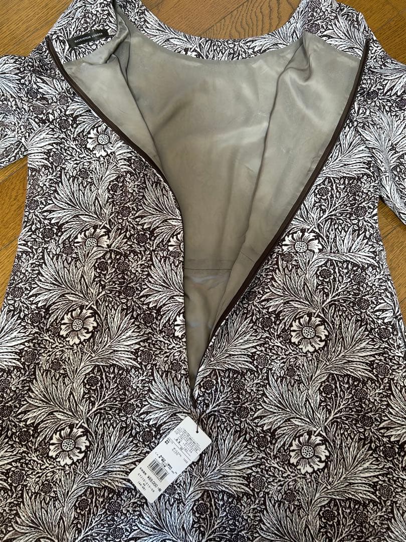 新品】マッキントッシュロンドン花柄七分袖ひざ丈ワンピースサイズ46
