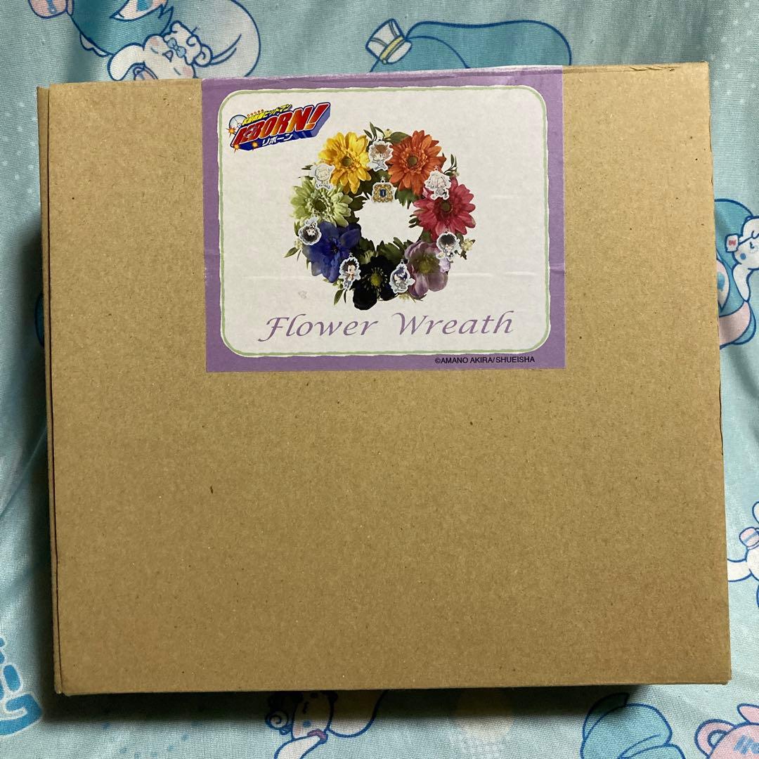 REBORN　フラワーリース　チャーム全種付き 花チャーム 9種 牛本革 スワロフスキー付き Happy キーホルダー