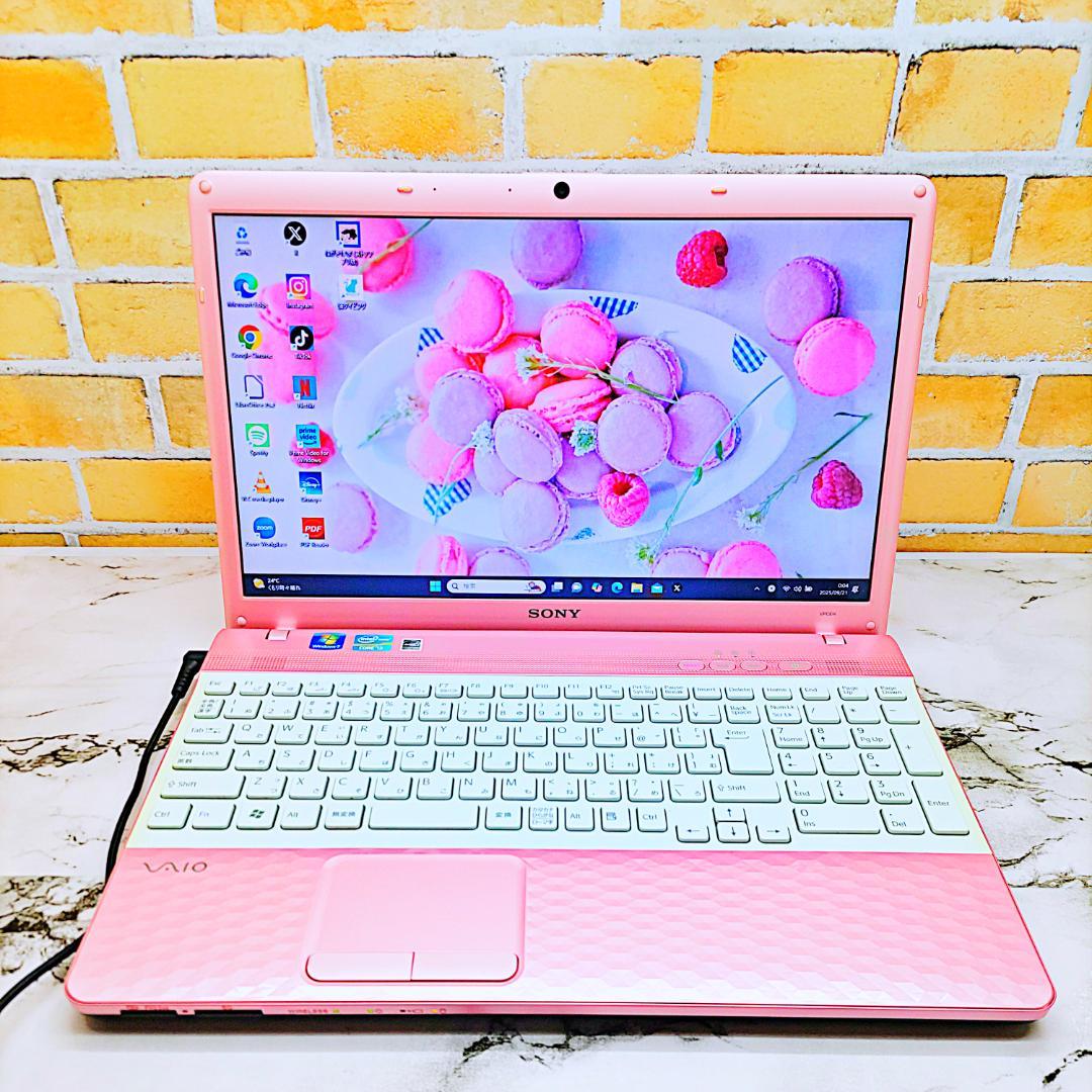 希少ピンク❤️ダイヤカットノートパソコン❤️HDD500G✨i3・メモリ8G