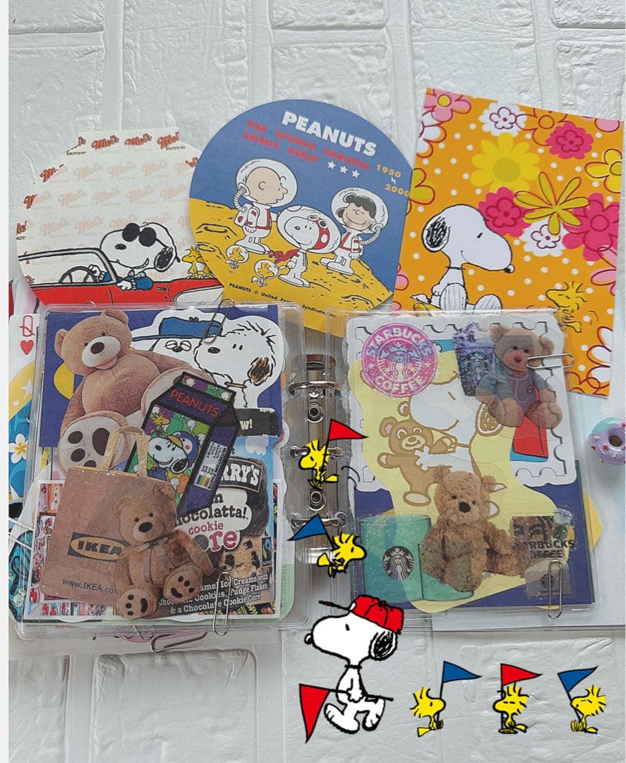 スヌーピーおすそ分けファイル♡アメキャラ＆スタバ限定1セット増量