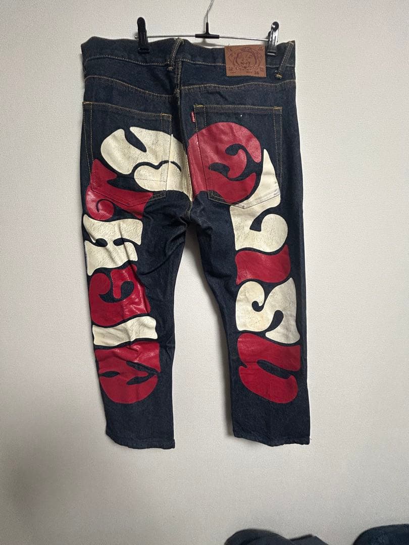 エヴィス　EVISUジーンズ　MIGHTY EVISUカモメ34 カモメとロゴプリント3Dフィットジーンズ – EVISU