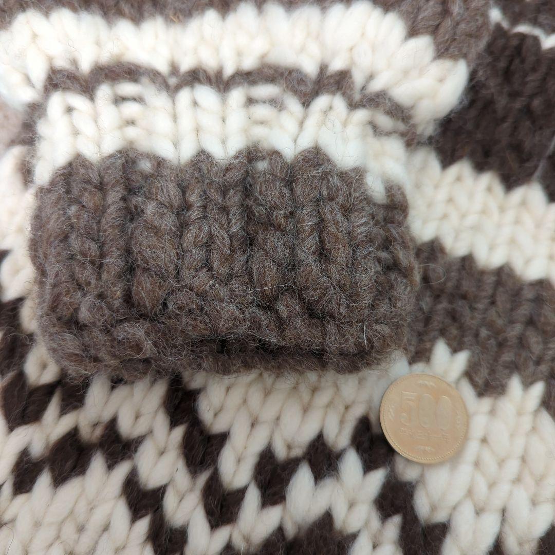 現地購入カナダ製／本物カウチンセーター／Cowichan Indian Knit