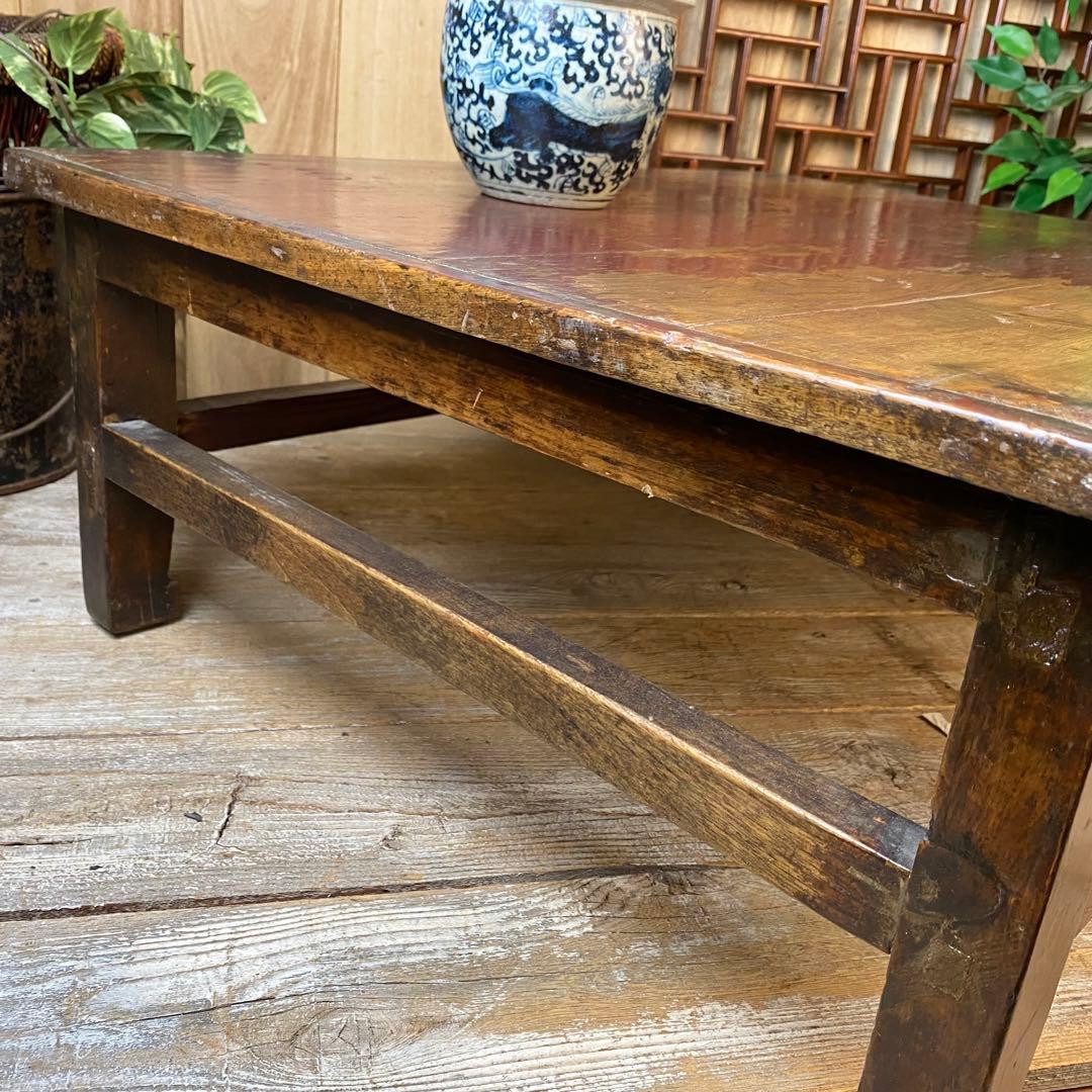 中国アンティークビンテージ年代物木製ローテーブル飾り台ディスプレイ