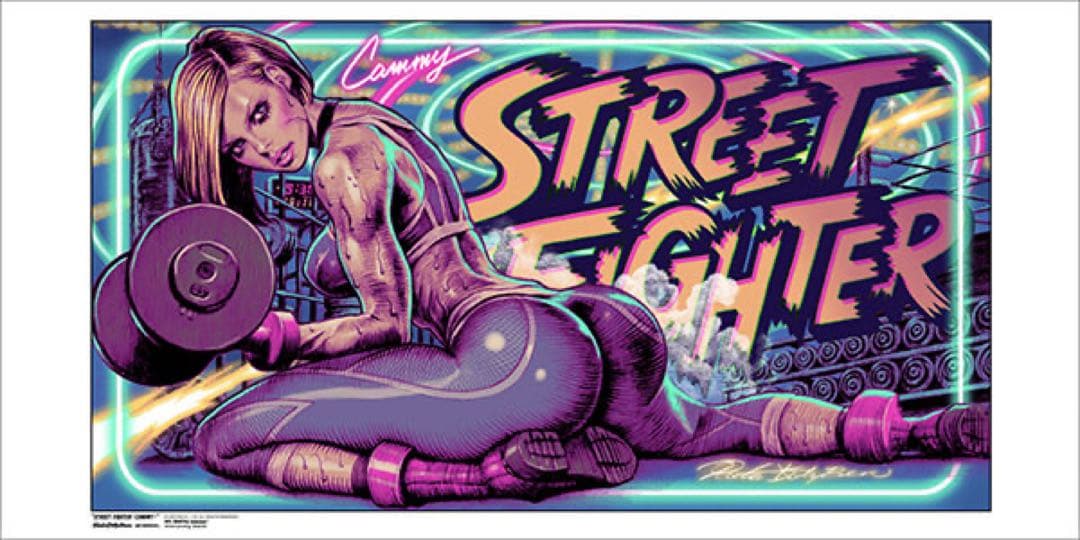 Rockin’ Jelly Bean cammy ポスター シルクスクリーン Street Fighter × Rockin'Jelly Bean Series3 “CAMMY” SILK SCREEN