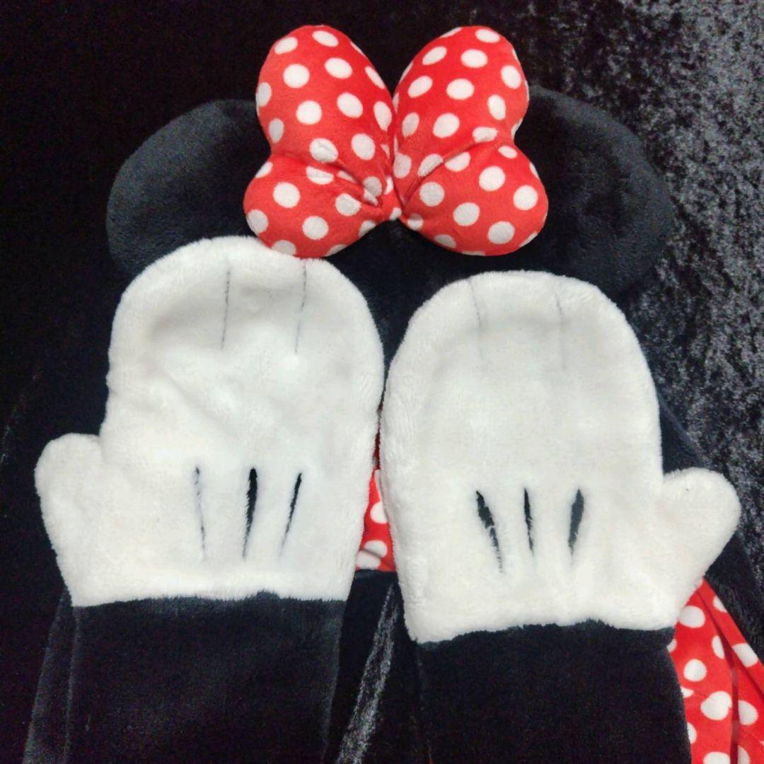 美品 東京ディズニーリゾート ミニー ミニーマウス マフラーキャップ