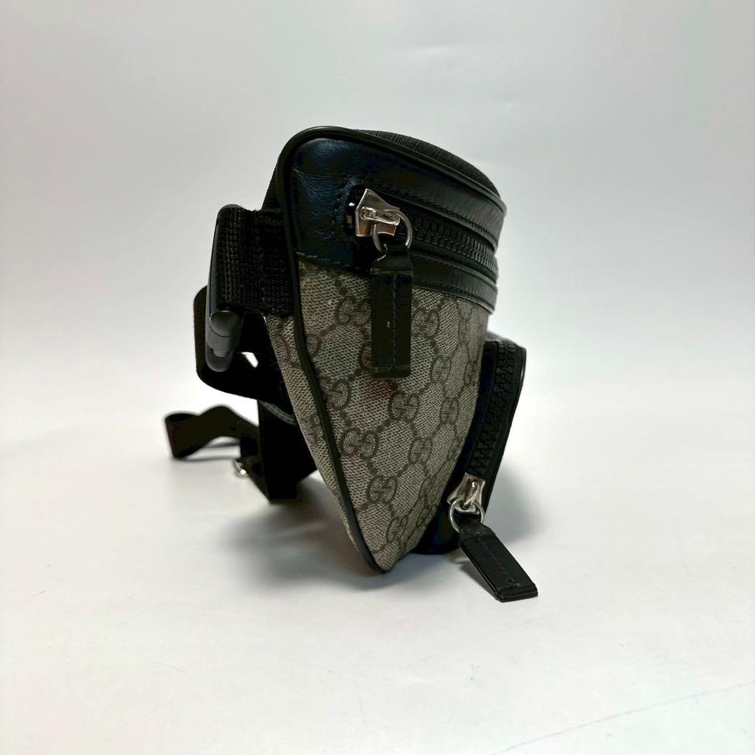 u02 グッチ GGスプリーム PVC ウエストバッグ ボディバッグショルダー
