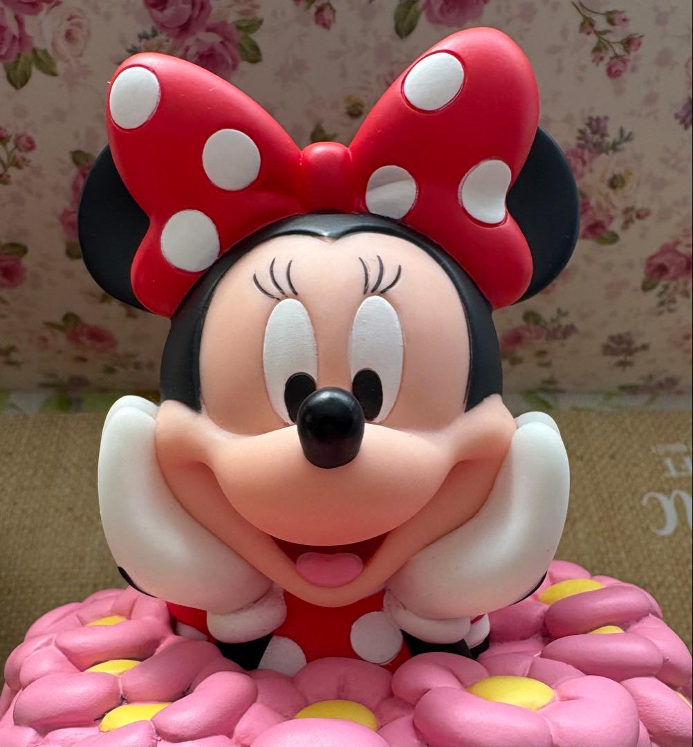希少・激レア】東京ディズニーリゾート ミニーマウス 貯金箱 お花