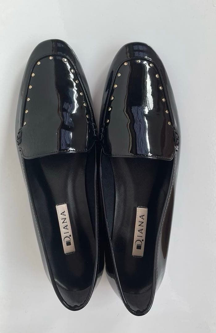 【新品】DIANA ダイアナ エナメル フラットシューズ パンプス 24.5cm