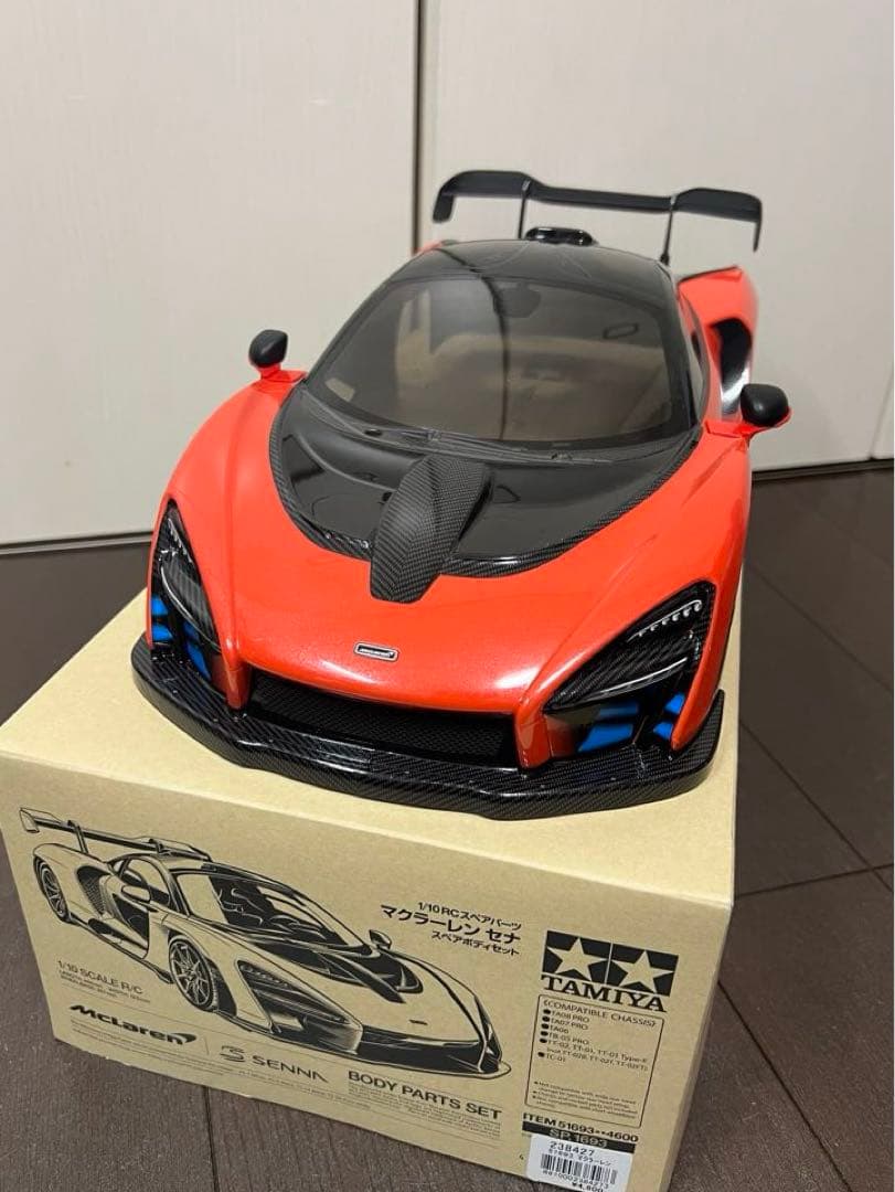 タミヤ 1/10 マクラーレンセナ スペアボディ パールオレンジ 塗装済み