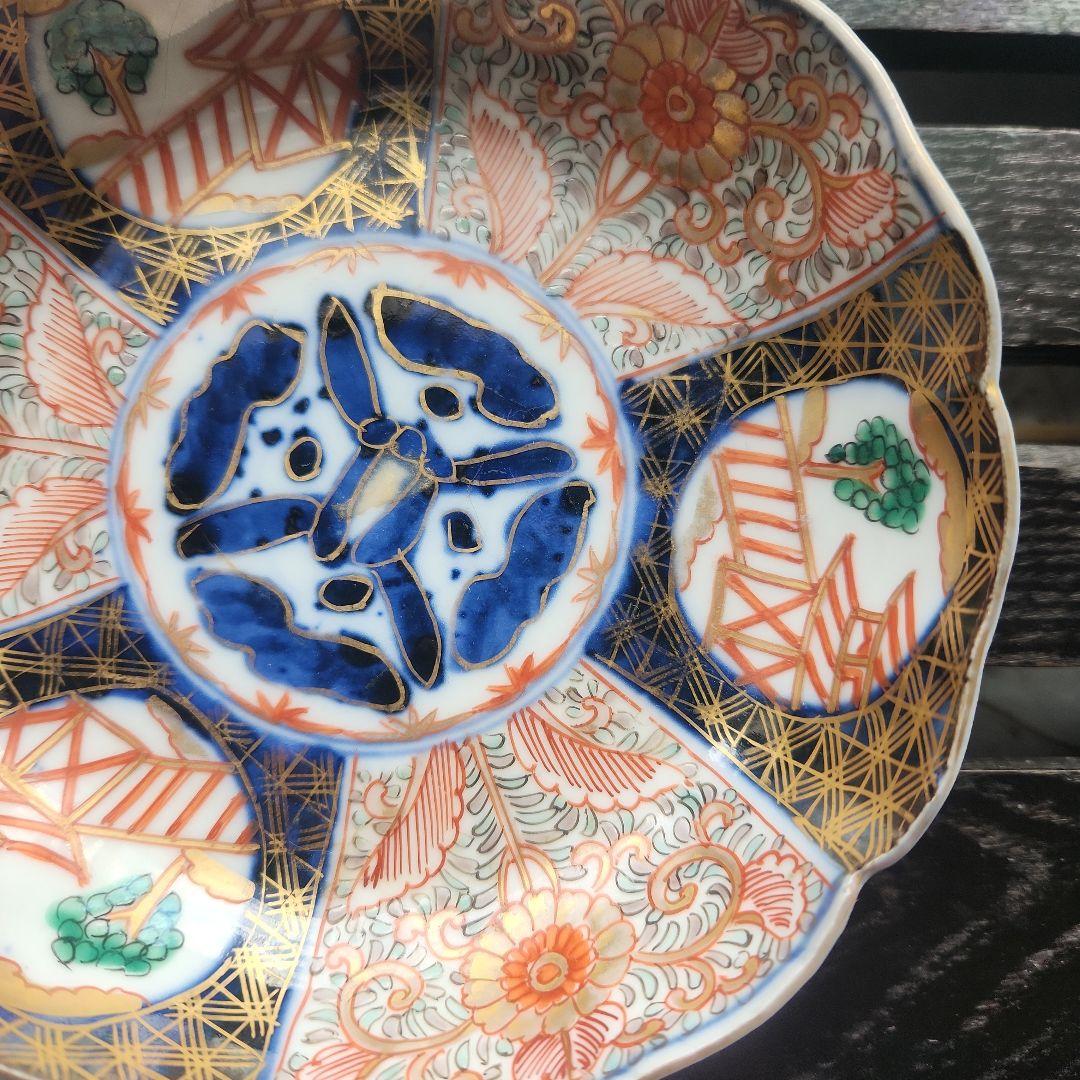 古伊万里 錦手 多色花模様の八角形陶器皿 江戸時代 - メルカリ