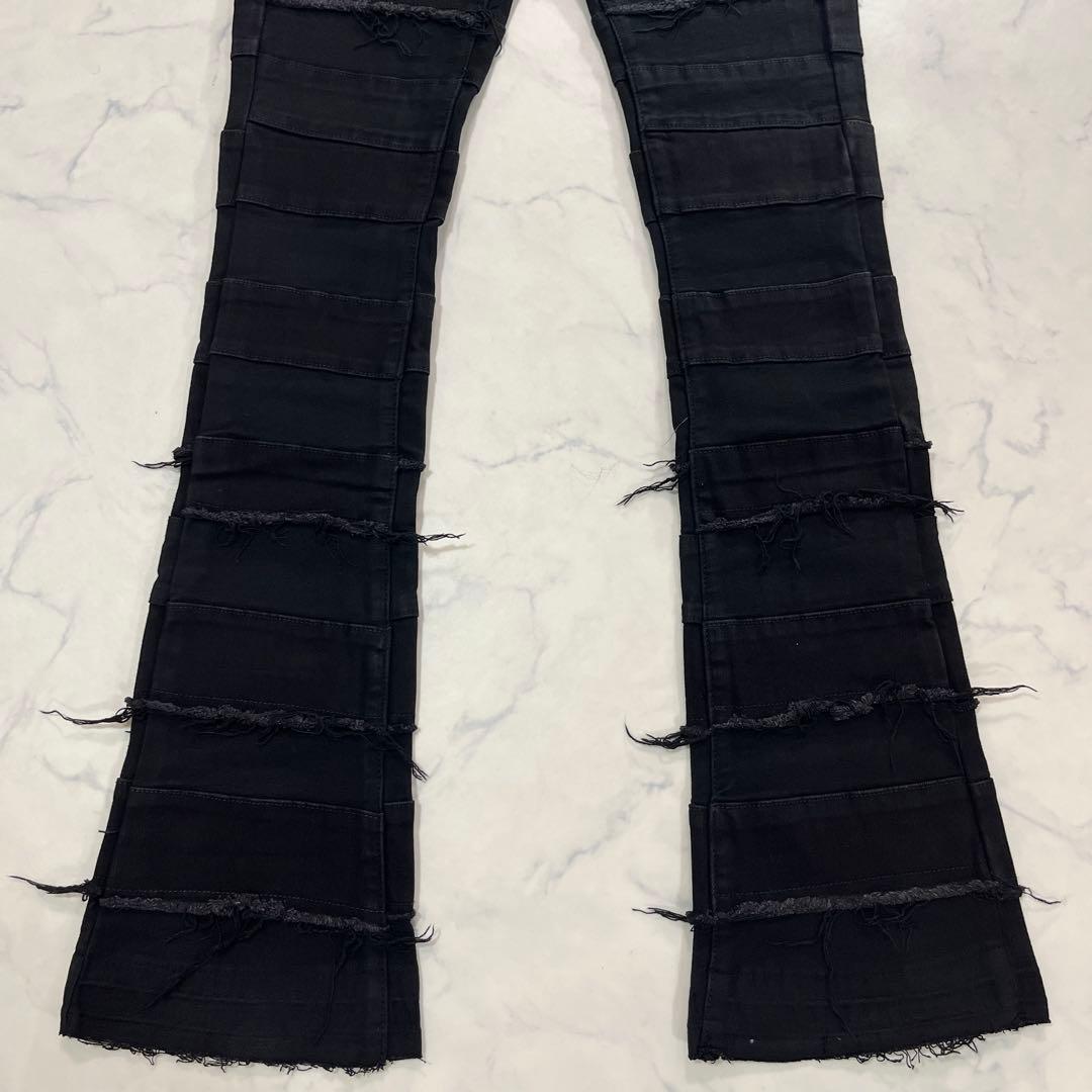 リピート割】VALABASAS クラッシュフレアスキニーデニム 新品 30 M