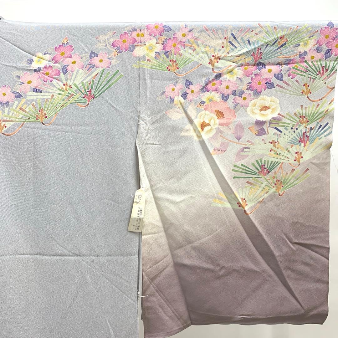 ma7967 本加賀友禅 百貫宏樹 仮絵羽 訪問着 作家物 落款 未仕立て 着物