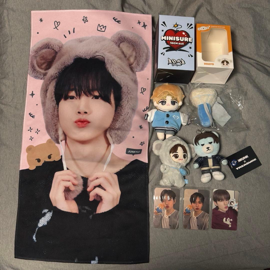 TREASURE ジュンギュ ぬいぐるみ マスコット タオル トレカ付き TREASURE トレジャー ぬいぐるみ ジュンギュ トレカ付き 公式 ダヨ