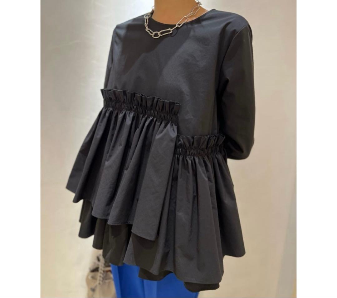 ユナイテッドアローズ ティアード ギャザー ロングスリーブ ブラウス