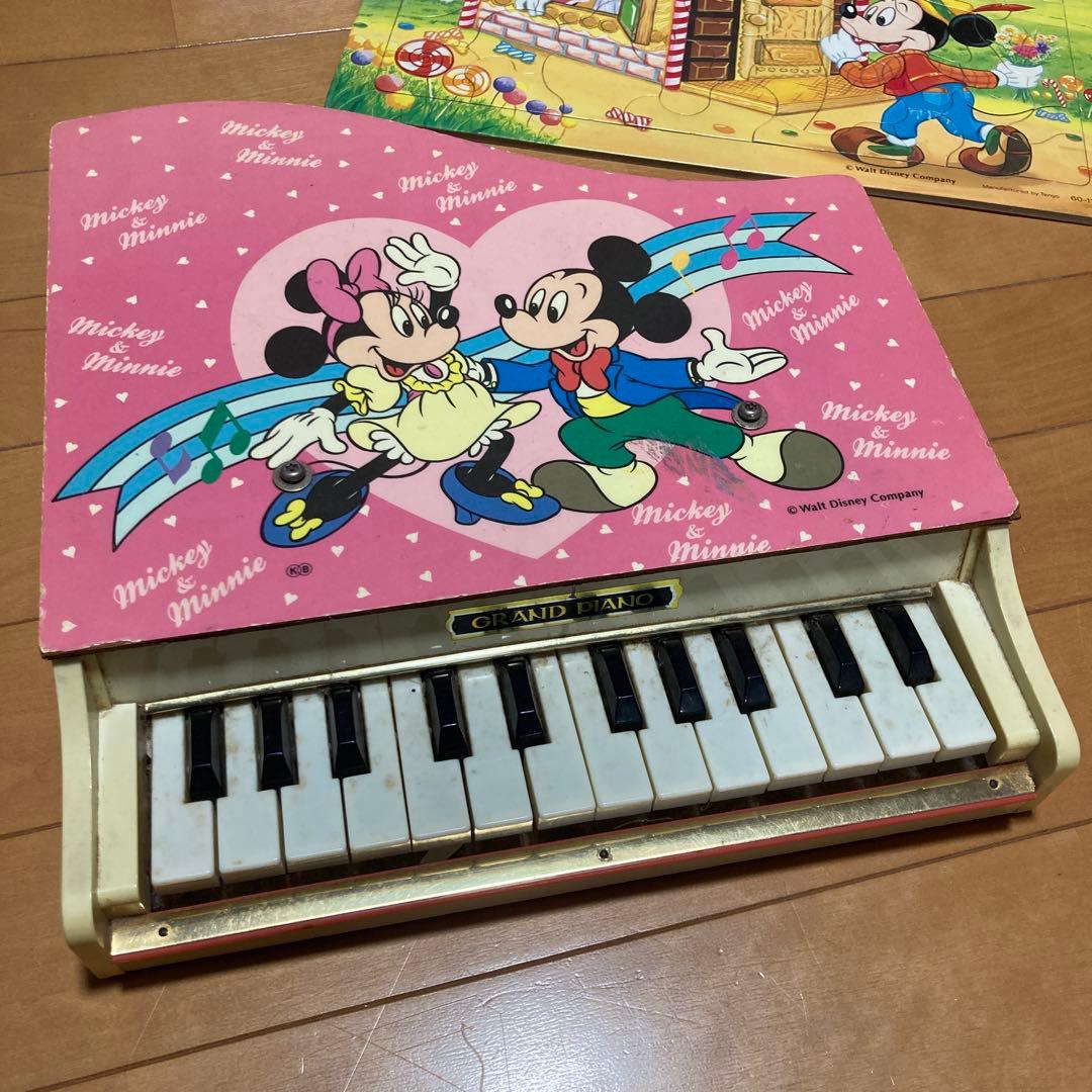 ミッキー・ミニー グランドピアノおもちゃ、パズル - メルカリ