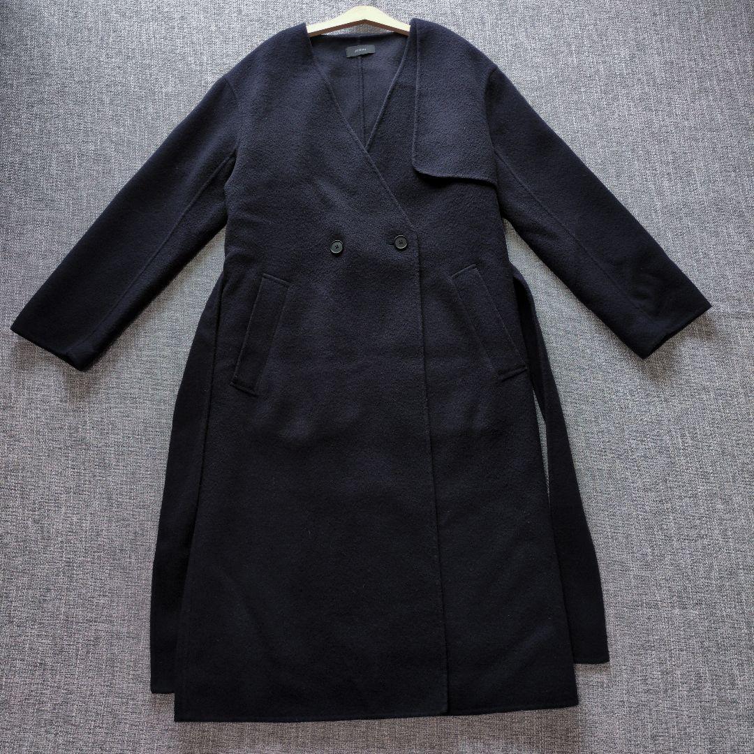 ジョゼフ 近年モデル ウールリバーコート ゆったり ベルト付き