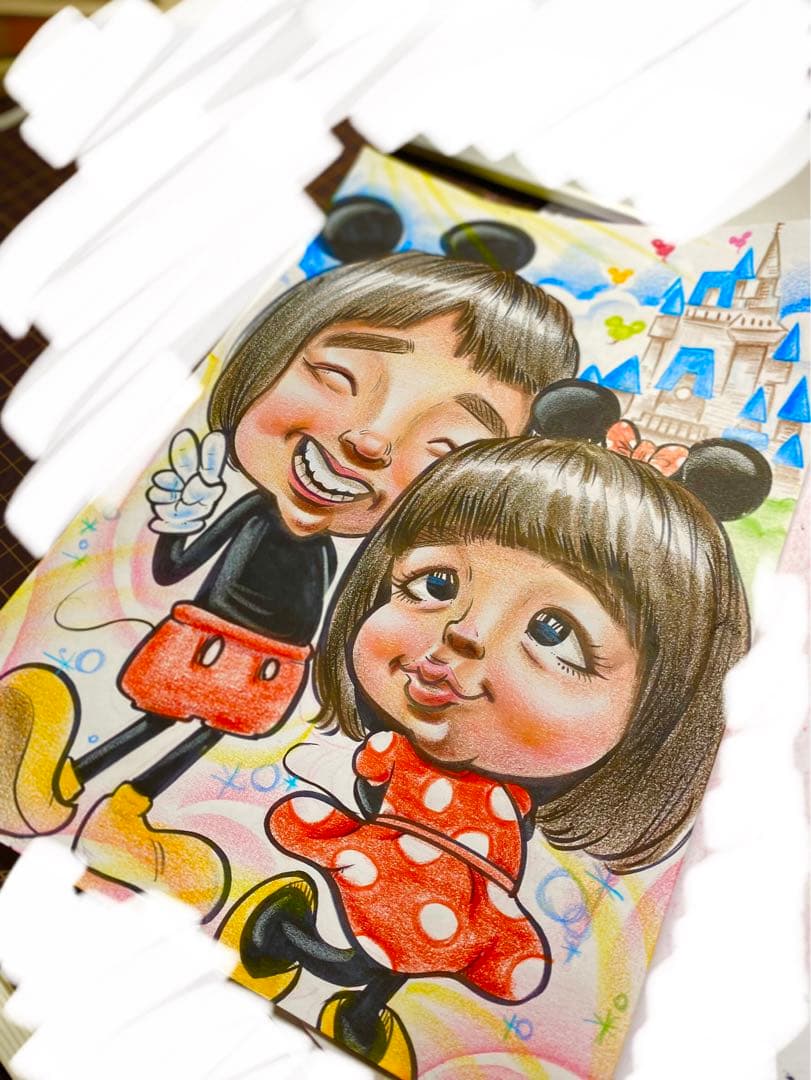 世界で1枚のオーダーメイド似顔絵★誕生日会☆子供☆友達☆ご両親☆プレゼント☆ 89b64f6c63938ae42d3539690e8d1c