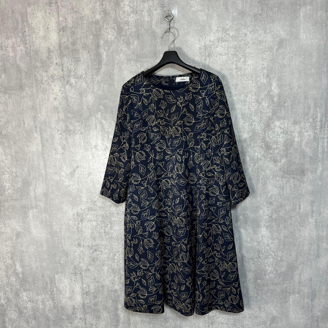 Leilian プリントワンピース 13＋ プリーツプリントワンピース【Leilian WHITE LABEL】|レリアン