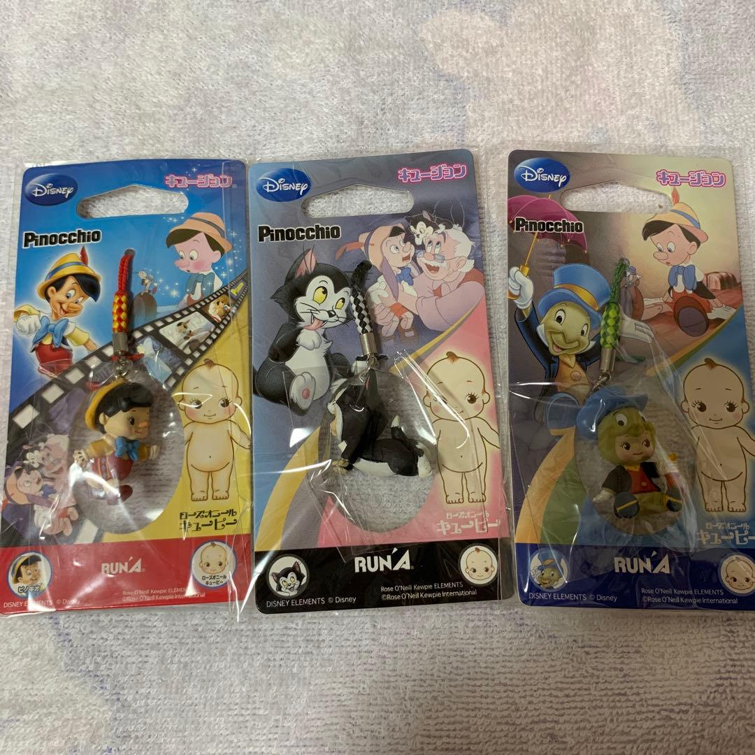 キュージョン ディズニー ピノキオ キューピー 根付けストラップ