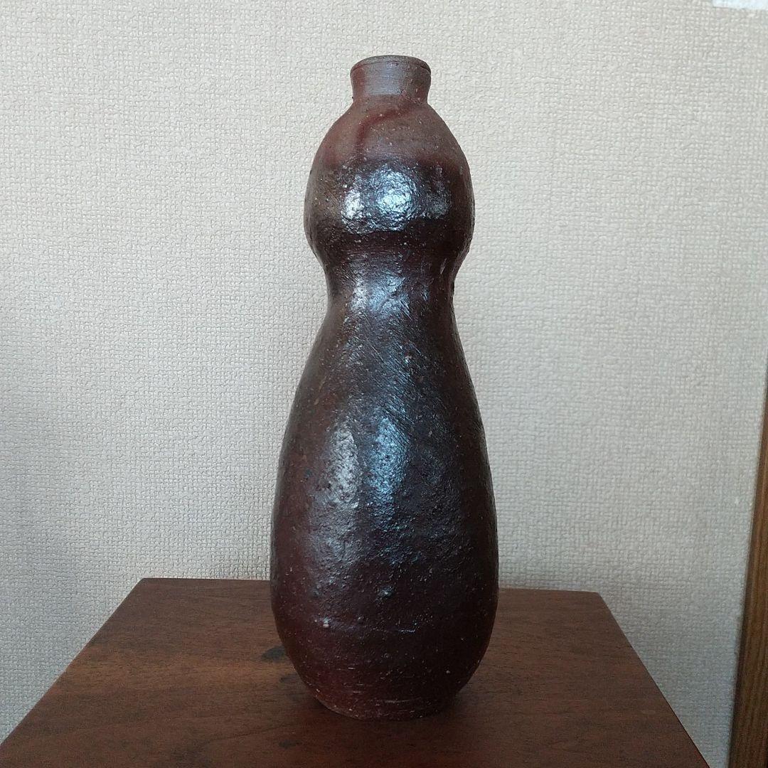 《新品未使用》備前焼  紐作り花入・花器