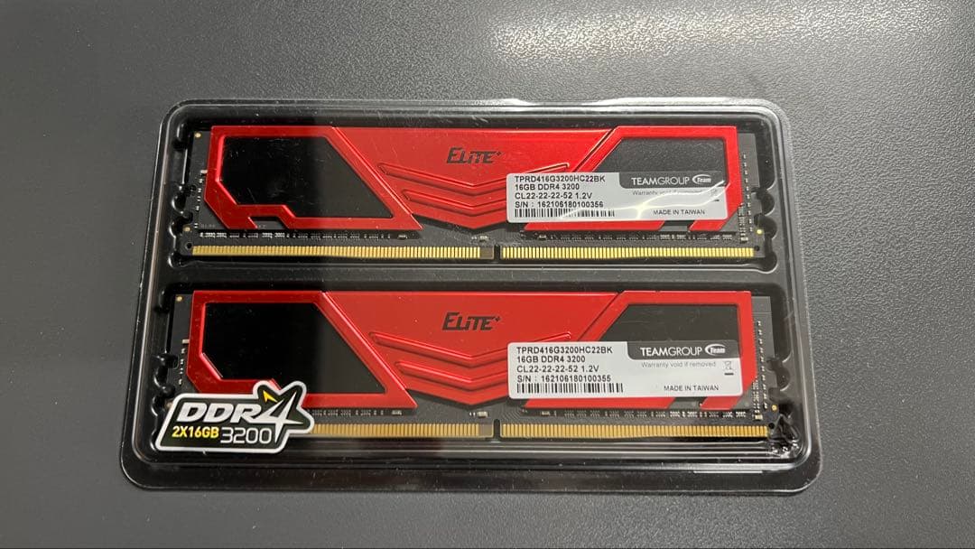 16GBx2枚 (32GB)DDR4-3200 TEAM Elite 動作確認済 - メルカリ