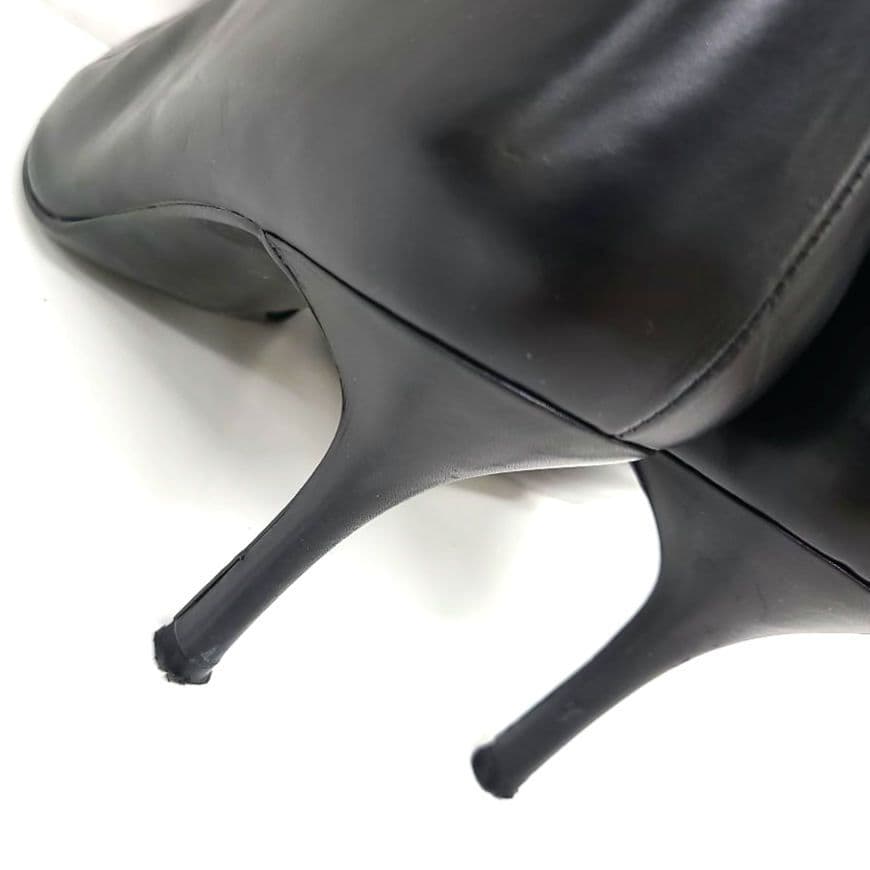 銀座カネマツ　本革ロングブーツ 24.5cm　ポインテッドトゥ　美脚