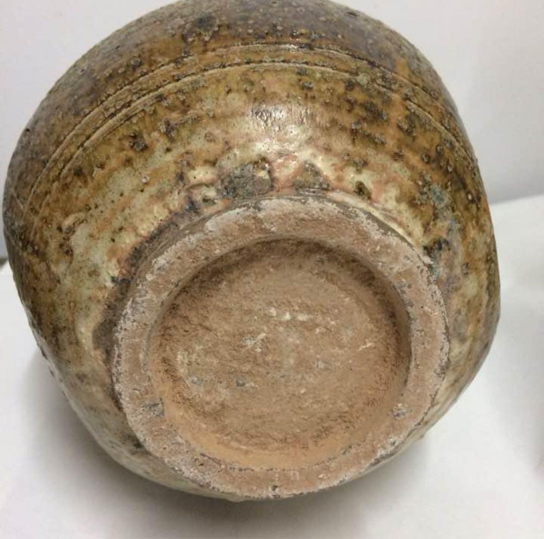 李朝 初期 鶏龍山 線刻 魚文 偏壺 木箱入 - メルカリ