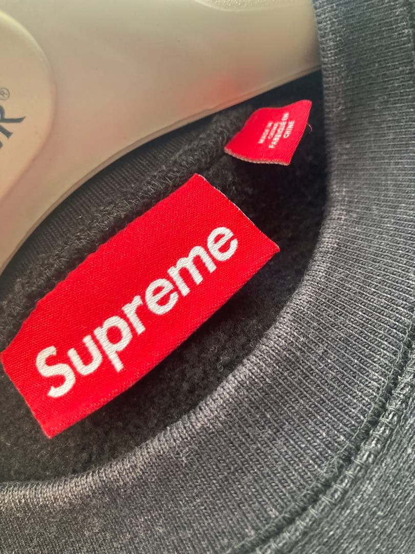 トップス Supreme Washed Box Logo Crewneck \"Black\"