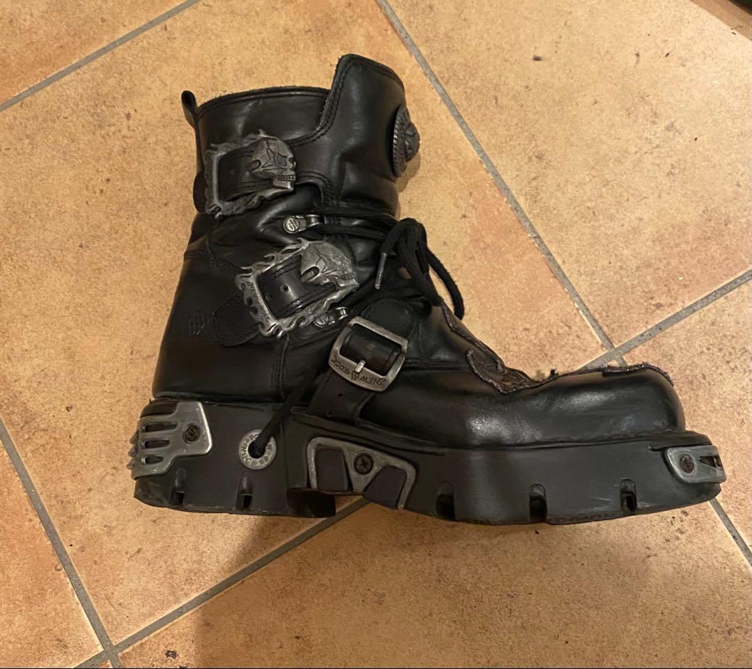 NEW ROCK ブーツ 十字架 ニューロック ミドルブーツ archive - メルカリ