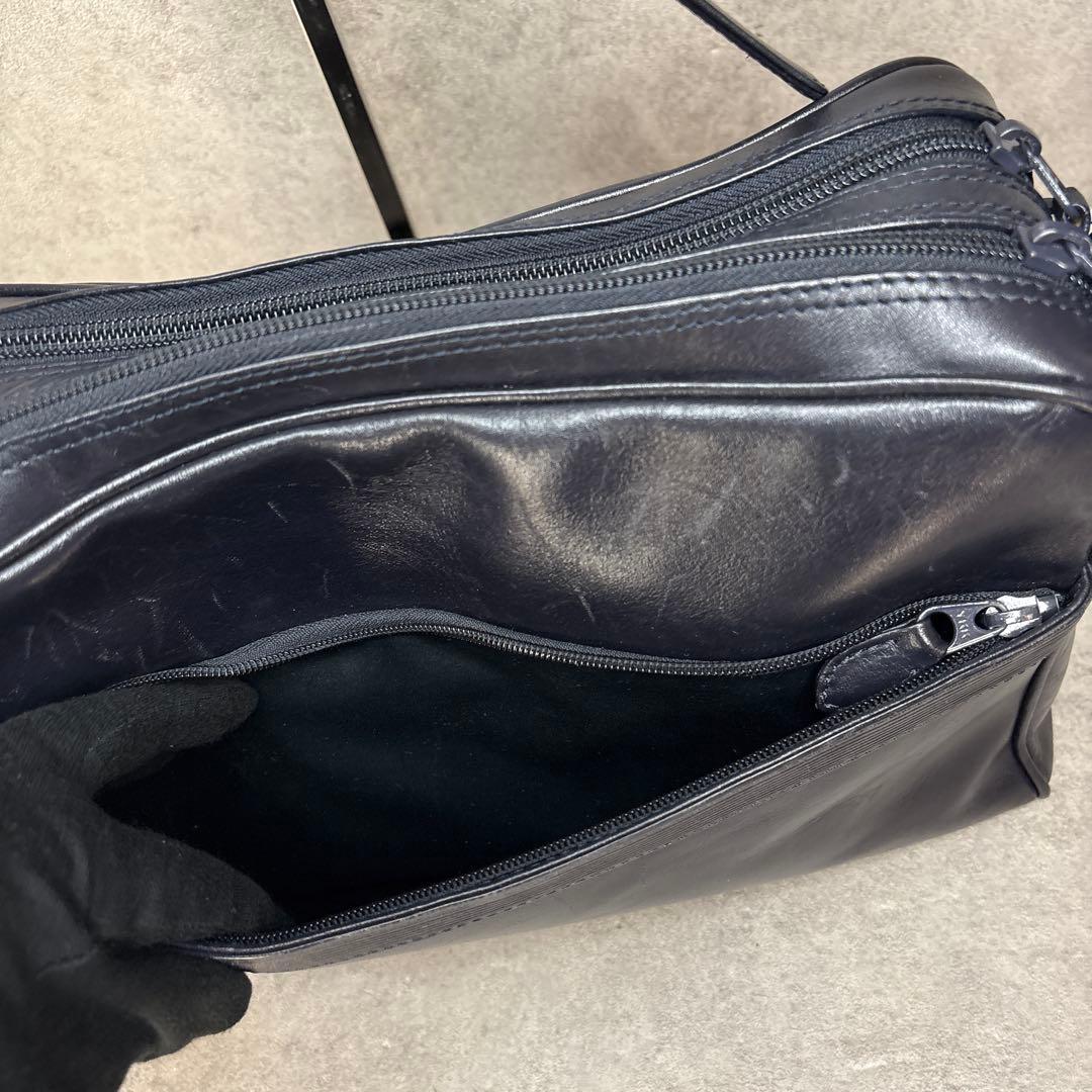 激レア美品！ヴィンテージ 1980s 公式JAL CA レザーショルダーバッグ