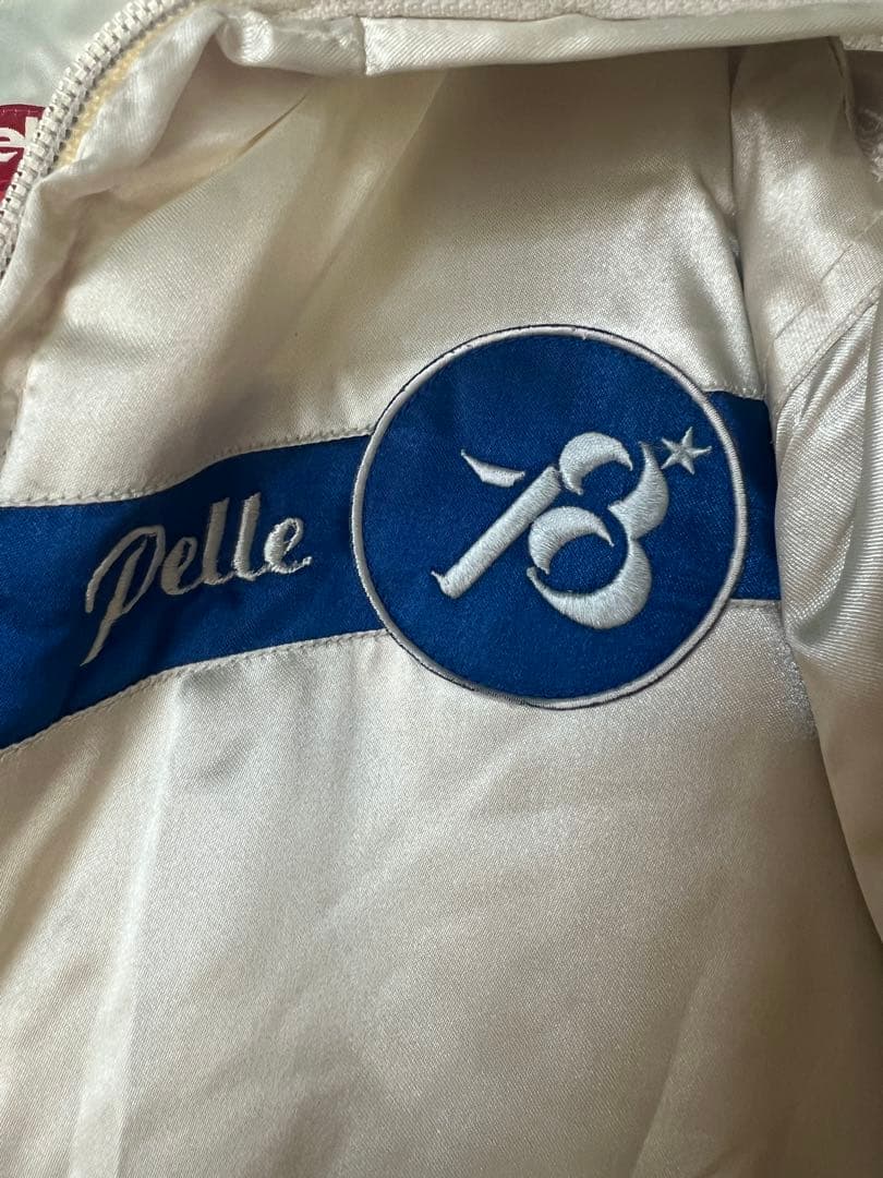 希少】PELLE PELLE ペレペレ サテン スタジャン 1978 白