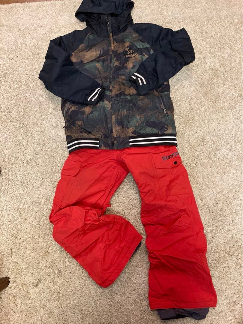 Burton キッズスノーボードウェア上下セット　赤 迷彩柄　M 楽天市場】☆セールsale 31〜36％OFF☆ バートン BURTON キッズ