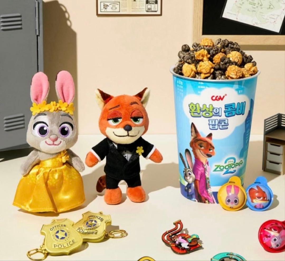 韓国Zootopia2 ズートピア2 ニック ジュディ キーホルダー ぬいぐるみ