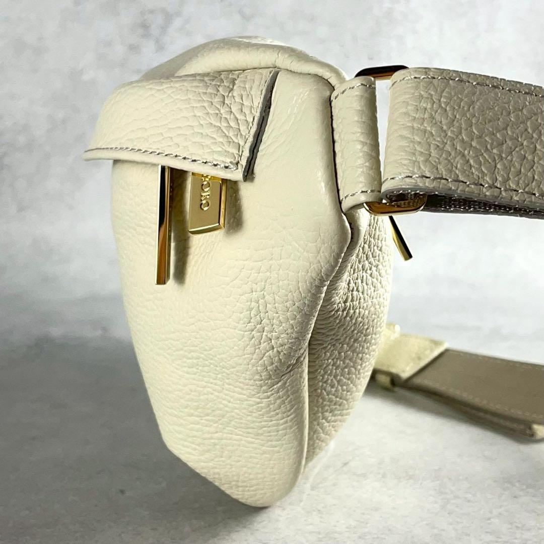 極美品】ヴィオラドーロ ボディバッグ シボ革 ゴールド金具 金文字ロゴ