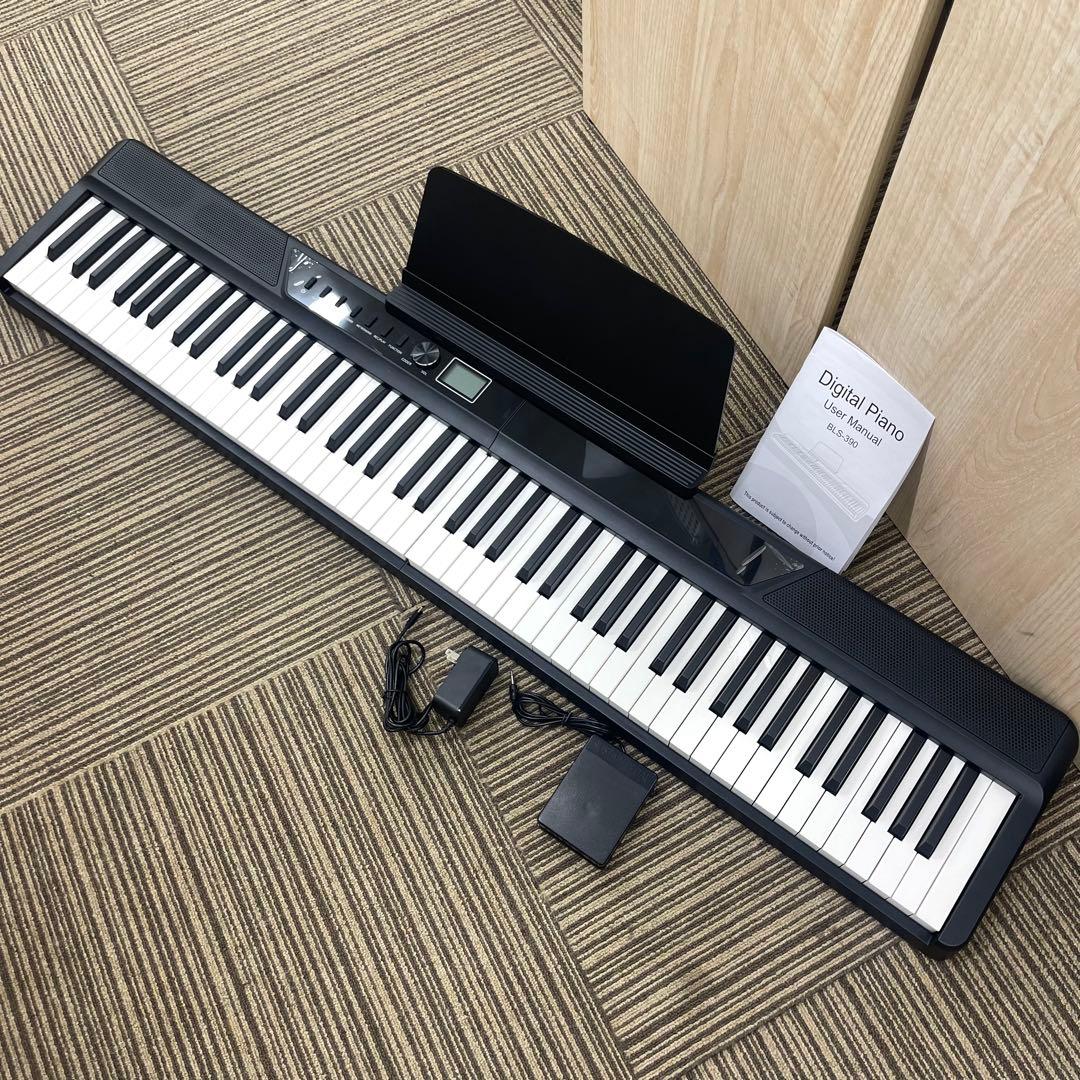 新品未使用◆電子ピアノ 88鍵盤 高音質 多機能 ブラック 黒 電子ピアノ 88鍵盤 キーボード ピアノタッチ 折りたたみ 持ち運び 充電