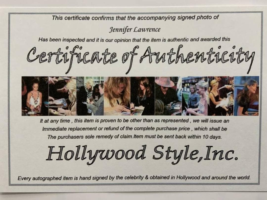 ジェニファー・ローレンス 直筆サイン入り写真 X-MEN /lkx28 - メルカリ