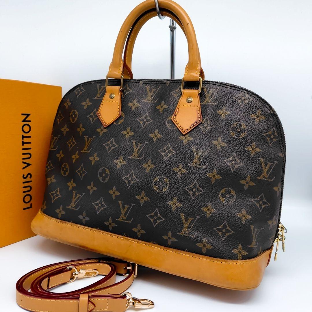 【鑑定済・良品】ルイヴィトン モノグラム アルマ ストラップ付 ルイヴィトン バッグ モノグラム ショルダーLouis Vuitton アルマ BB