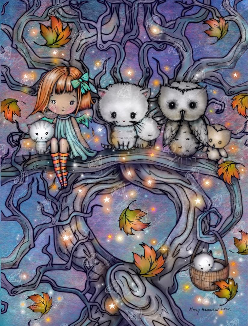 ダイヤモンドアートクラブ　the Autumn tree the-autumn-tree-diamond-art-