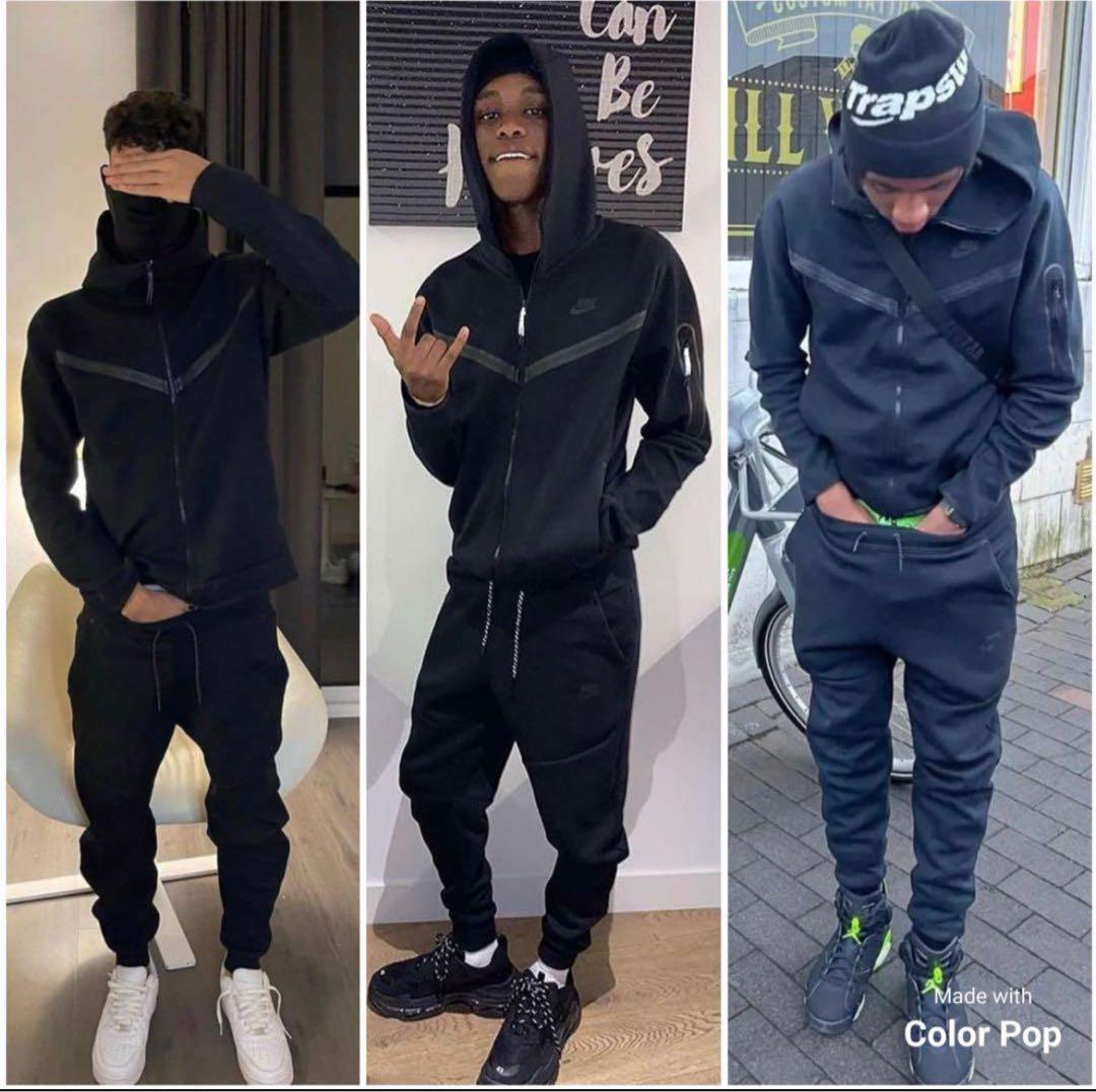 廃盤モデル】NIKE ナイキ テックフリース セットアップ ブラック 上下M