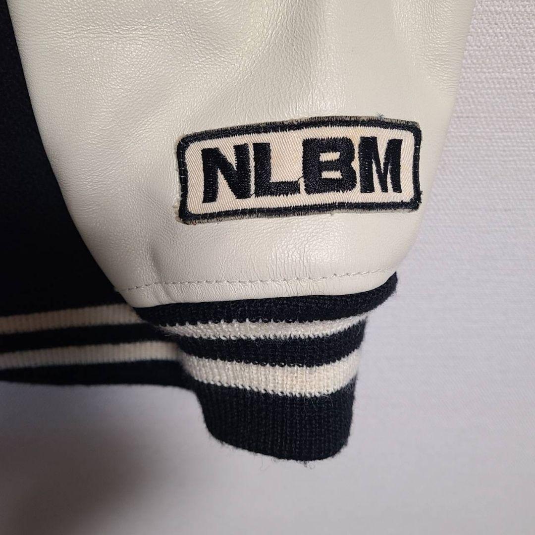 スピリチュアルボール スタジャン 袖切替 レザー ウール NY ワッペン