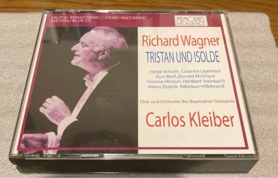 C・クライバー　1975年バイロイトLIVE トリスタンとイゾルデ全曲3CD トリスタンとイゾルデ』全曲 C・クライバー＆バイロイト