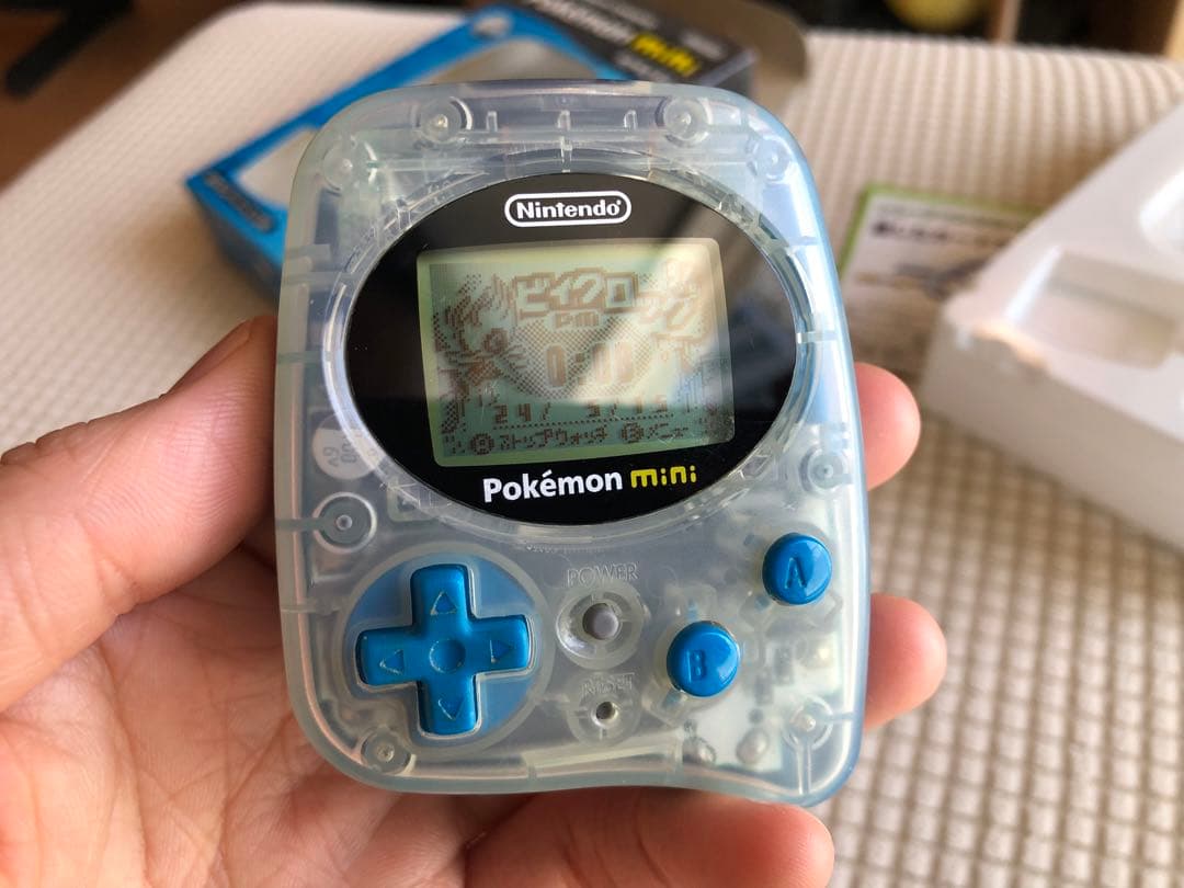 動作確認済み】pokemon miniポケモンミニ本体ウパーブルー＋ソフト3本