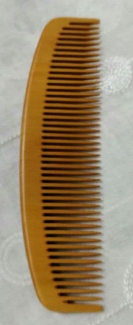 【未使用】本つげ櫛　お六ぐし　14.5cm