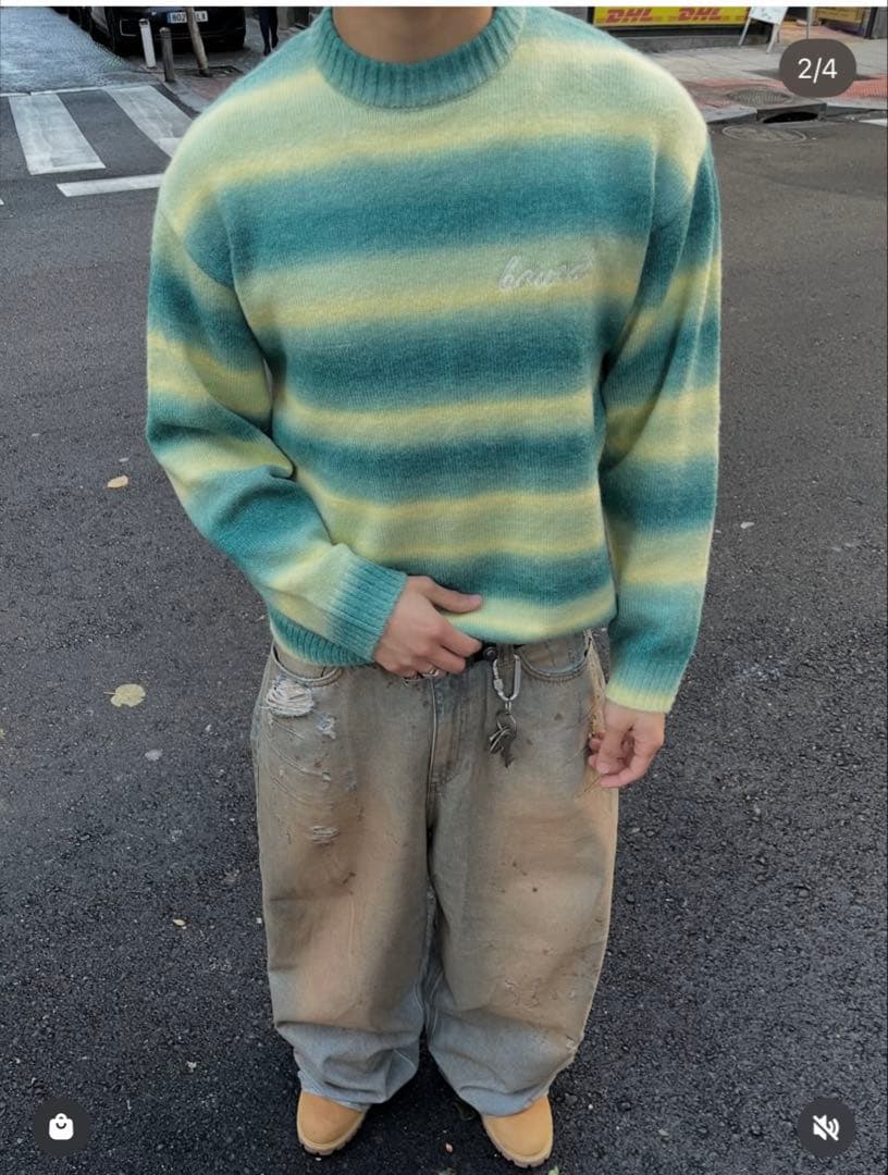 bound ニット M WYM LIDNM（ウィム バイ リドム）の「HALF ZIP AZE KNIT（ニット